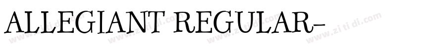 ALLEGIANT REGULAR字体转换